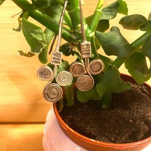 Hand made artisan silver earrings!!!